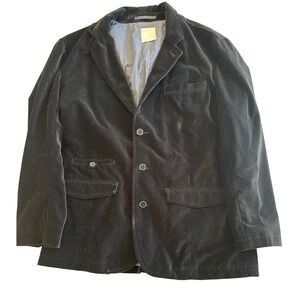 Life After Denim Mens Black Velvet Blazer Sport Coat Jacket XL DBLA0